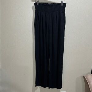 Bebop Medium Black Wide Leg Flowy gauze Pants